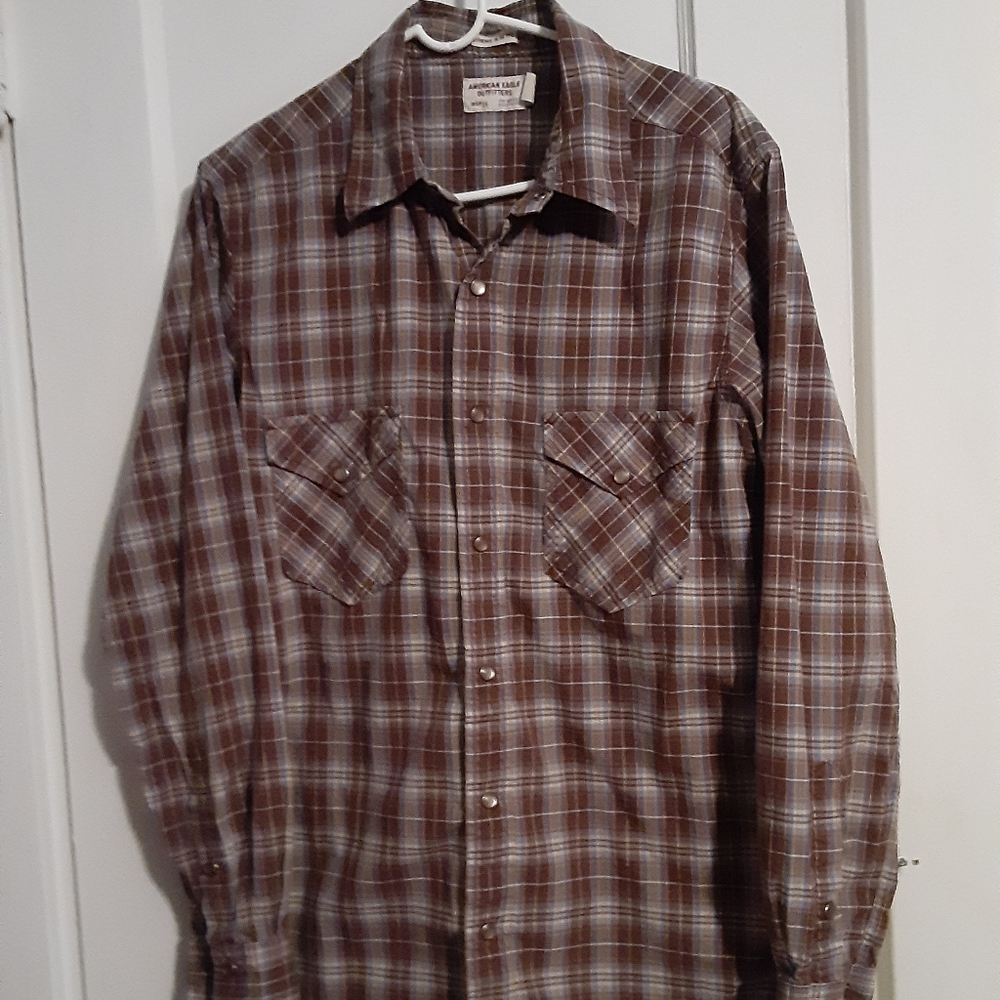 AEO Western pearl snap shirt